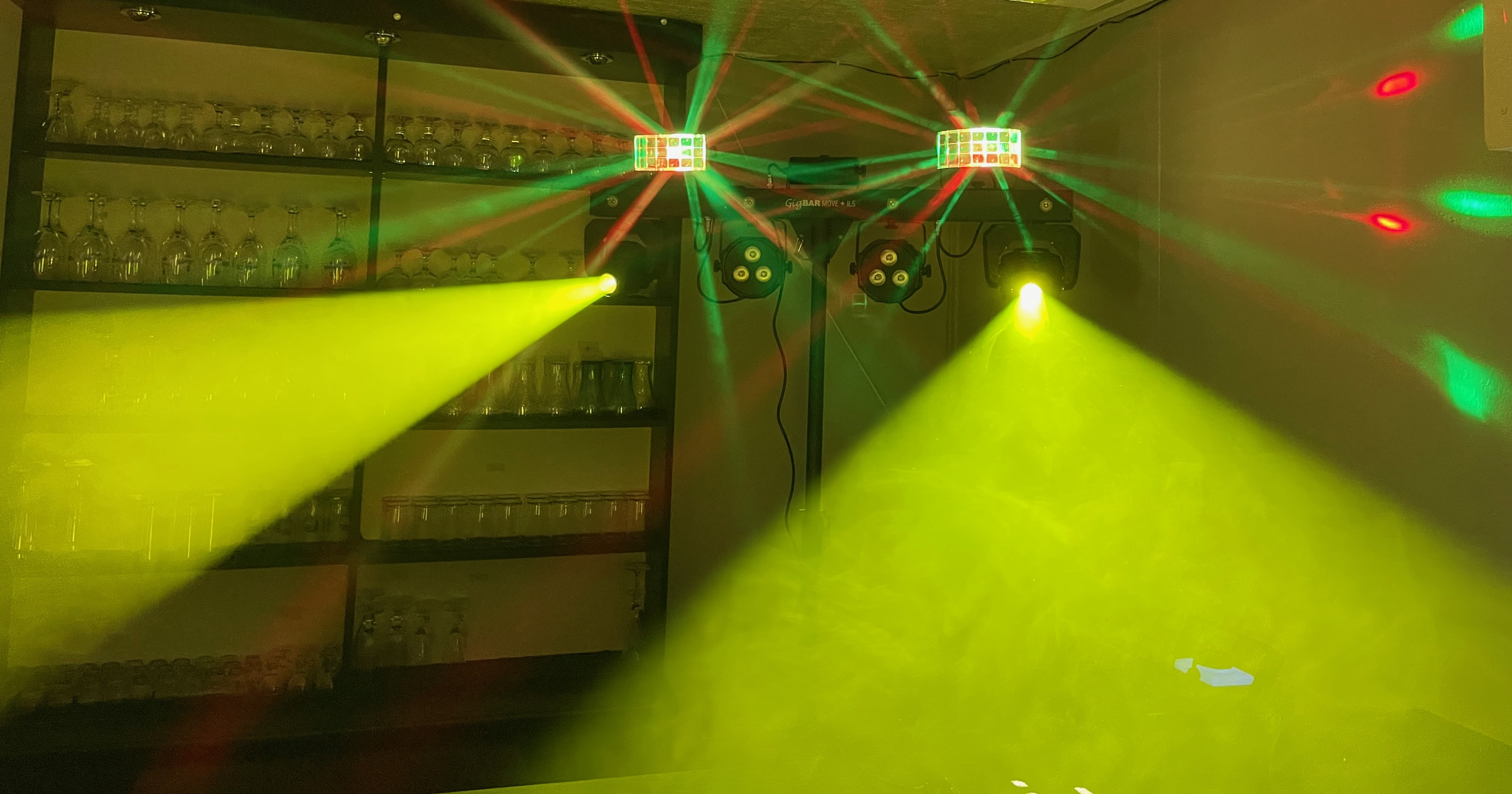 Hazer in Aktion – sichtbare Lichtstrahlen